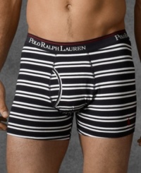 This Polo Ralph Lauren boxer brief is crafted in soft cotton jersey with a hint of stretch offering the ultimate in shape and support. This Polo Ralph Lauren boxer brief is crafted in soft cotton jersey with a hint of stretch offering the ultimate in shape and support.