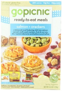GoPicnic Ready-to-Eat Meals Salmon & Crackers (Pack of 6)