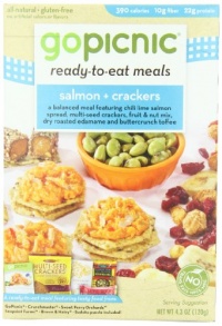 GoPicnic Ready-to-Eat Meals Salmon & Crackers (Pack of 6) GoPicnic Ready-to-Eat Meals Salmon & Crackers (Pack of 6)