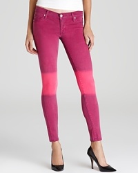 A bold ombré print adds a unique look to these Hudson jeans--the striking skinnies that will have people talking. A bold ombré print adds a unique look to these Hudson jeans--the striking skinnies that will have people talking.