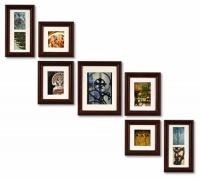 Pinnacle Frames and Accents 7-Piece Photo Frame Set, Walnut Solid Wood Pinnacle Frames and Accents 7-Piece Photo Frame Set, Walnut Solid Wood