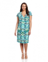 Jones New York Women's Plus-Size Faux Wrap Dress Jones New York Women's Plus-Size Faux Wrap Dress