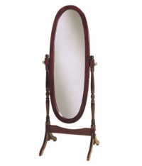 Frenchi Home Furnishing Cheval Mirror in Cherry Finish Frenchi Home Furnishing Cheval Mirror in Cherry Finish