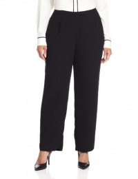 Kasper Women's Plus-Size Crepe Front Zipper Pant Kasper Women's Plus-Size Crepe Front Zipper Pant