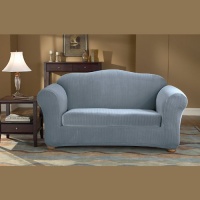 Sure Fit Denim 1-Piece Loveseat Slipcover, Indigo Sure Fit Denim 1-Piece Loveseat Slipcover, Indigo