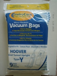18 Hoover Windtunnel Upright Type Y Vacuum Bags By Envirocare (Micro-filtration) 18 Hoover Windtunnel Upright Type Y Vacuum Bags By Envirocare (Micro-filtration)