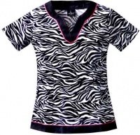Baby Phat 26885C Women's Phat Kingdom Split Neck Scrub Top Baby Phat 26885C Women's Phat Kingdom Split Neck Scrub Top