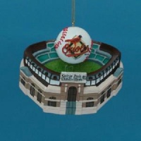 Kurt Adler 3-3/4-Inch Baltimore Oriole Park with Baseball Ornament Kurt Adler 3-3/4-Inch Baltimore Oriole Park with Baseball Ornament