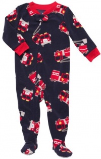 Carter's Boys Firetruck 1 Pc Sleeper Footed Pj's Microfleece Carter's Boys Firetruck 1 Pc Sleeper Footed Pj's Microfleece
