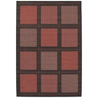 Couristan Recife Summit Indoor/Outdoor Area Rug - Terra Cotta/Black Couristan Recife Summit Indoor/Outdoor Area Rug - Terra Cotta/Black