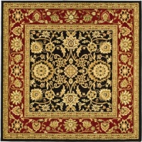Area Rug 6x6 Square Traditional Black - Red Color - Safavieh Lyndhurst Rug from RugPal Area Rug 6x6 Square Traditional Black - Red Color - Safavieh Lyndhurst Rug from RugPal