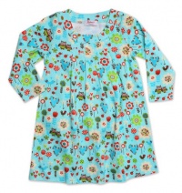 Zutano Girls 2-6x Penny Lane Pleat Dress, Aqua, 3T Zutano Girls 2-6x Penny Lane Pleat Dress, Aqua, 3T