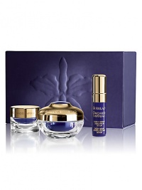 The Guerlain Orchidée Impériale Discovery set contains a full size eye creme and a deluxe sample of the creme and the serum in a modern, re-usable cardboard coffret. Ideal set to discover the benefits of the Orchidée Impériale trilogy. The Guerlain Orchidée Impériale Discovery set contains a full size eye creme and a deluxe sample of the creme and the serum in a modern, re-usable cardboard coffret. Ideal set to discover the benefits of the Orchidée Impériale trilogy.