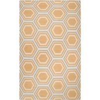 Surya Fallon Jill Rosenwald Honeycomb Flatweave Area Rug, 8-Feet by 11-Feet, Butter/Cream/Light Blue Surya Fallon Jill Rosenwald Honeycomb Flatweave Area Rug, 8-Feet by 11-Feet, Butter/Cream/Light Blue