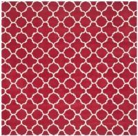 Safavieh CHT717G Chatham Collection Wool Square Area Rug, 7-Feet, Red/Ivory Safavieh CHT717G Chatham Collection Wool Square Area Rug, 7-Feet, Red/Ivory