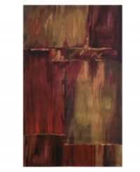 Stroke of brilliance. The graceful burgundy brushstrokes of a seasoned artist are depicted with precise attention-to-detail on this artful area rug from Liora Manne. Hand-tufted with a thick half-inch pile in 100% wool for a soft, gentle hand. Stroke of brilliance. The graceful burgundy brushstrokes of a seasoned artist are depicted with precise attention-to-detail on this artful area rug from Liora Manne. Hand-tufted with a thick half-inch pile in 100% wool for a soft, gentle hand.