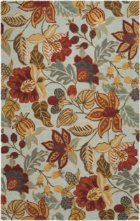 Safavieh Blossom Collection BLM863A Handmade Blue and Multi Hand-spun Wool Area Rug, 5-Feet by 8-Feet Safavieh Blossom Collection BLM863A Handmade Blue and Multi Hand-spun Wool Area Rug, 5-Feet by 8-Feet