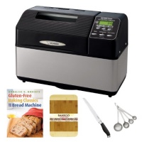 Zojirushi BB-CEC20 Home Bakery Supreme 2-Pound-Loaf Breadmaker + 8-inch x 12-inch Bamboo Cutting Board + 7-inch Bread Knife + 4-Piece Measuring Spoons Set + Gluten-Free Baking Classics for The Bread Machine Book Zojirushi BB-CEC20 Home Bakery Supreme 2-Pound-Loaf Breadmaker + 8-inch x 12-inch Bamboo Cutting Board + 7-inch Bread Knife + 4-Piece Measuring Spoons Set + Gluten-Free Baking Classics for The Bread Machine Book