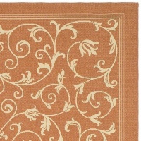 Safavieh Courtyard Collection CY2098-3202 Terracotta and Natural Indoor/Outdoor Area Rug, 2-Feet by 3-Feet 7-Inch Safavieh Courtyard Collection CY2098-3202 Terracotta and Natural Indoor/Outdoor Area Rug, 2-Feet by 3-Feet 7-Inch