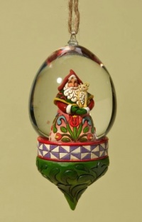 Santa Claus with Cat Water Snow Globe Christmas Ornament by Jim Shore Santa Claus with Cat Water Snow Globe Christmas Ornament by Jim Shore