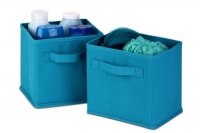 Honey-Can-Do SFT-02126 Mini Soft Fabric Storage Bin, 2-Pack, Aqua Blue, 7 by 7 by 5.75-Inch Honey-Can-Do SFT-02126 Mini Soft Fabric Storage Bin, 2-Pack, Aqua Blue, 7 by 7 by 5.75-Inch