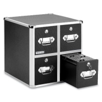 Vaultz Locking CD File Cabinet, 4 Drawers, 15.25 x 14.00 x 14.50 Inches - Black (VZ01049) Vaultz Locking CD File Cabinet, 4 Drawers, 15.25 x 14.00 x 14.50 Inches - Black (VZ01049)