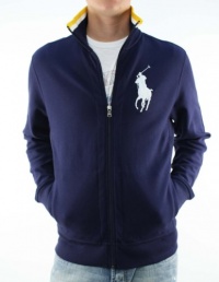 Polo Ralph Lauren Men's Big Pony Full Zip Navy Blue Long Sleeve Jacket-XL Polo Ralph Lauren Men's Big Pony Full Zip Navy Blue Long Sleeve Jacket-XL