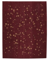 The Chambord Collection from Nourison combines classic French design with a textural density and delicate patterns boasting a silk-like sheen and natural cotton fiber. Hand-carved velvety nap brings the epitome of Old World elegance to your home with a charming design of delicate branches filled with flowering buds in soft taupe against a rich burgundy ground. The Chambord Collection from Nourison combines classic French design with a textural density and delicate patterns boasting a silk-like sheen and natural cotton fiber. Hand-carved velvety nap brings the epitome of Old World elegance to your home with a charming design of delicate branches filled with flowering buds in soft taupe against a rich burgundy ground.