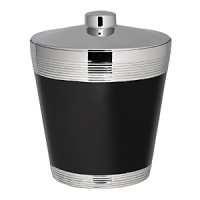Putting a glamorous spin on cocktail hour, Vera Wang's Debonair ice bucket is a sleek, art deco-inspired piece featuring ribbed stainless steel and slick black enamel. Putting a glamorous spin on cocktail hour, Vera Wang's Debonair ice bucket is a sleek, art deco-inspired piece featuring ribbed stainless steel and slick black enamel.