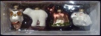 Martha Stewart Set of 4 Glass Arctic Animal Ornaments - owl, hare, fox, polar bear Martha Stewart Set of 4 Glass Arctic Animal Ornaments - owl, hare, fox, polar bear