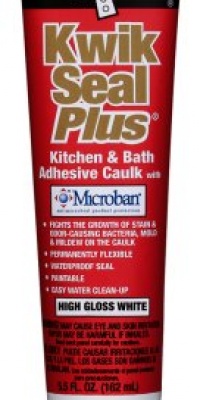 Dap 18526 Kwik Seal Plus Kitchen and Bath All-Purpose Adhesive Caulk, 5.5-Ounce, White Dap 18526 Kwik Seal Plus Kitchen and Bath All-Purpose Adhesive Caulk, 5.5-Ounce, White