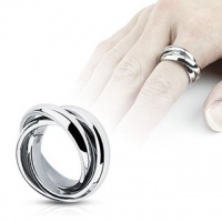 4mm High Polished Stainless Steel Triple Band Ring; Comes Free Gift Box 4mm High Polished Stainless Steel Triple Band Ring; Comes Free Gift Box