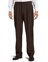 Haggar Men's Repreve Stria Hidden Expandable Waist Pleat Front Dress Pant