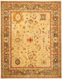 Safavieh Anatolia Collection AN511A Handmade Biege and Green Hand-spun Wool Area Rug, 6-Feet by 9-Feet Safavieh Anatolia Collection AN511A Handmade Biege and Green Hand-spun Wool Area Rug, 6-Feet by 9-Feet