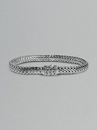 Sterling silver large oval chain bracelet. Spring clasp 8½ long Handmade in Bali Sterling silver large oval chain bracelet. Spring clasp 8½ long Handmade in Bali