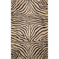 Liora Manne Seville Zebra Hand Tufted Rug, 8-Feet Round, Neutral Liora Manne Seville Zebra Hand Tufted Rug, 8-Feet Round, Neutral