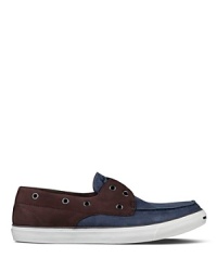 The classic Jack Purcell sneaker combines with a preppy boat shoe for a suede and leather loafer that bridges the best of both worlds. The classic Jack Purcell sneaker combines with a preppy boat shoe for a suede and leather loafer that bridges the best of both worlds.