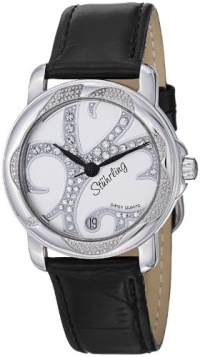 Stuhrling Original Women's 138.12151 Vogue Audrey Isis Swiss Quartz Swarovski Crystal Date Black Watch Stuhrling Original Women's 138.12151 Vogue Audrey Isis Swiss Quartz Swarovski Crystal Date Black Watch