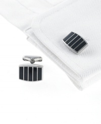 Be more detail oriented with these sharp cufflinks from Donald Trump. Be more detail oriented with these sharp cufflinks from Donald Trump.