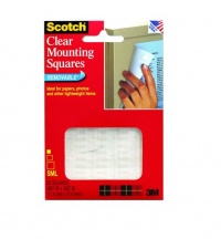 3M Scotch Mounting Squares, Clear, .68-Inch by .68-Inch, 35-Pack