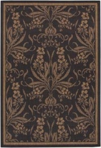 Couristan 1516/0111 Recife Garden Cottage/Black-Cocoa 5-Feet 10-Inch by 9-Feet 2-Inch Rug Couristan 1516/0111 Recife Garden Cottage/Black-Cocoa 5-Feet 10-Inch by 9-Feet 2-Inch Rug