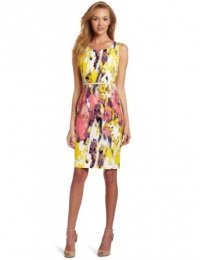 Calvin Klein Women's Printed Shift Dress, Violet/Hydrnea Multi, 16 Calvin Klein Women's Printed Shift Dress, Violet/Hydrnea Multi, 16