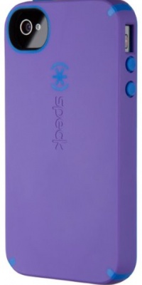 Speck Products CandyShell Satin Case for iPhone 4/4S - 1 Pack - Carrying Case - Retail Packaging - Aubergine/Cobalt Speck Products CandyShell Satin Case for iPhone 4/4S - 1 Pack - Carrying Case - Retail Packaging - Aubergine/Cobalt