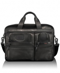 Tumi Luggage Alpha Expandable Organizer Laptop Leather Brief, Black, One Size Tumi Luggage Alpha Expandable Organizer Laptop Leather Brief, Black, One Size
