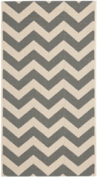 Safavieh CY6244-246 Courtyard Collection Indoor/Outdoor Area Rug, 2-Feet 7-Inch by 5-Feet, Grey and Beige