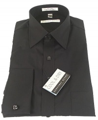 Geoffrey Beene Mens Black Wrinkle Free French Cuff Dress Shirt Geoffrey Beene Mens Black Wrinkle Free French Cuff Dress Shirt