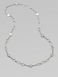 A modern design with 24k gold and two-tone sterling silver links in various shapes and sizes for a chic, understated look. 24k goldTwo-tone sterling silverLength, about 39½Lobster clasp closureImported A modern design with 24k gold and two-tone sterling silver links in various shapes and sizes for a chic, understated look. 24k goldTwo-tone sterling silverLength, about 39½Lobster clasp closureImported