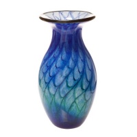 Luxury Lane Hand Blown Mable Art Glass Vase 12.5 tall Luxury Lane Hand Blown Mable Art Glass Vase 12.5 tall