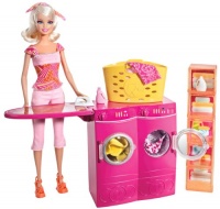 Barbie Spin To Clean Laundry Room and Barbie Doll Set Barbie Spin To Clean Laundry Room and Barbie Doll Set