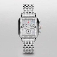 New Michele Deco Diamond Stainless Steel Watch MWW06A000028 New Michele Deco Diamond Stainless Steel Watch MWW06A000028